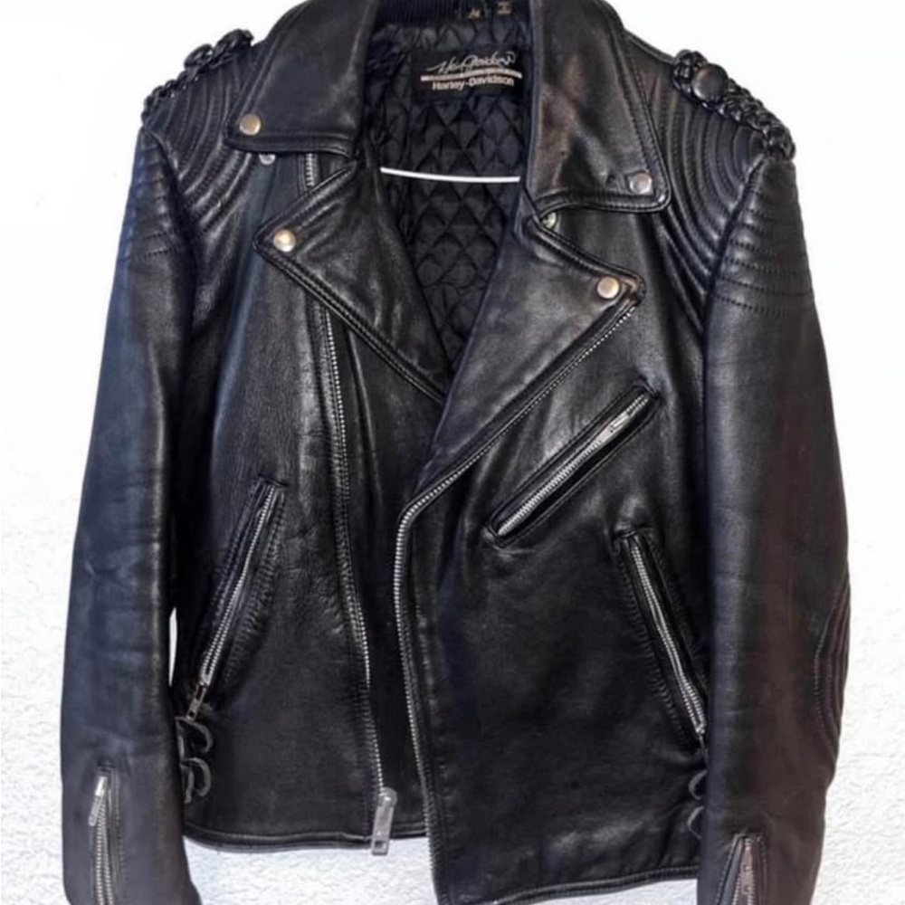 Vintage Hein Gericke Harley Davidson Leather Motorcycle Jacket - Women's Small